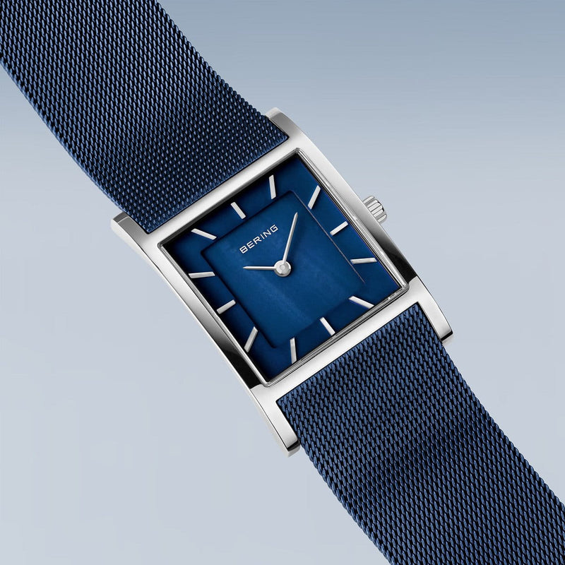 Bering Classic, blau, silber glänzend, 10426-307-S