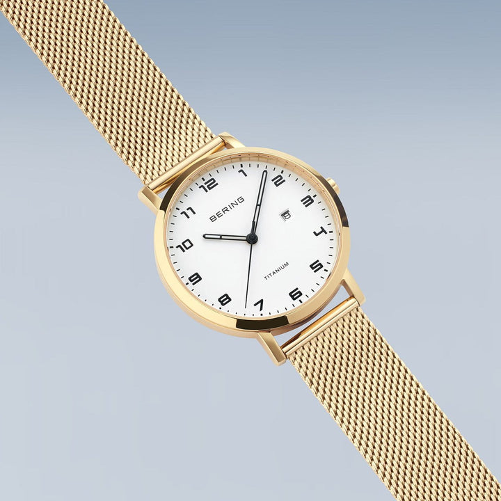 Bering Titanium, gold poliert/gebürstet, 18634-334