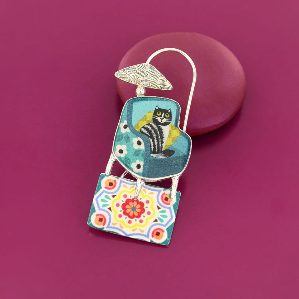 Taratata Brosche Chanapé – Handbemalte Designer-Brosche mit Tiermotiv