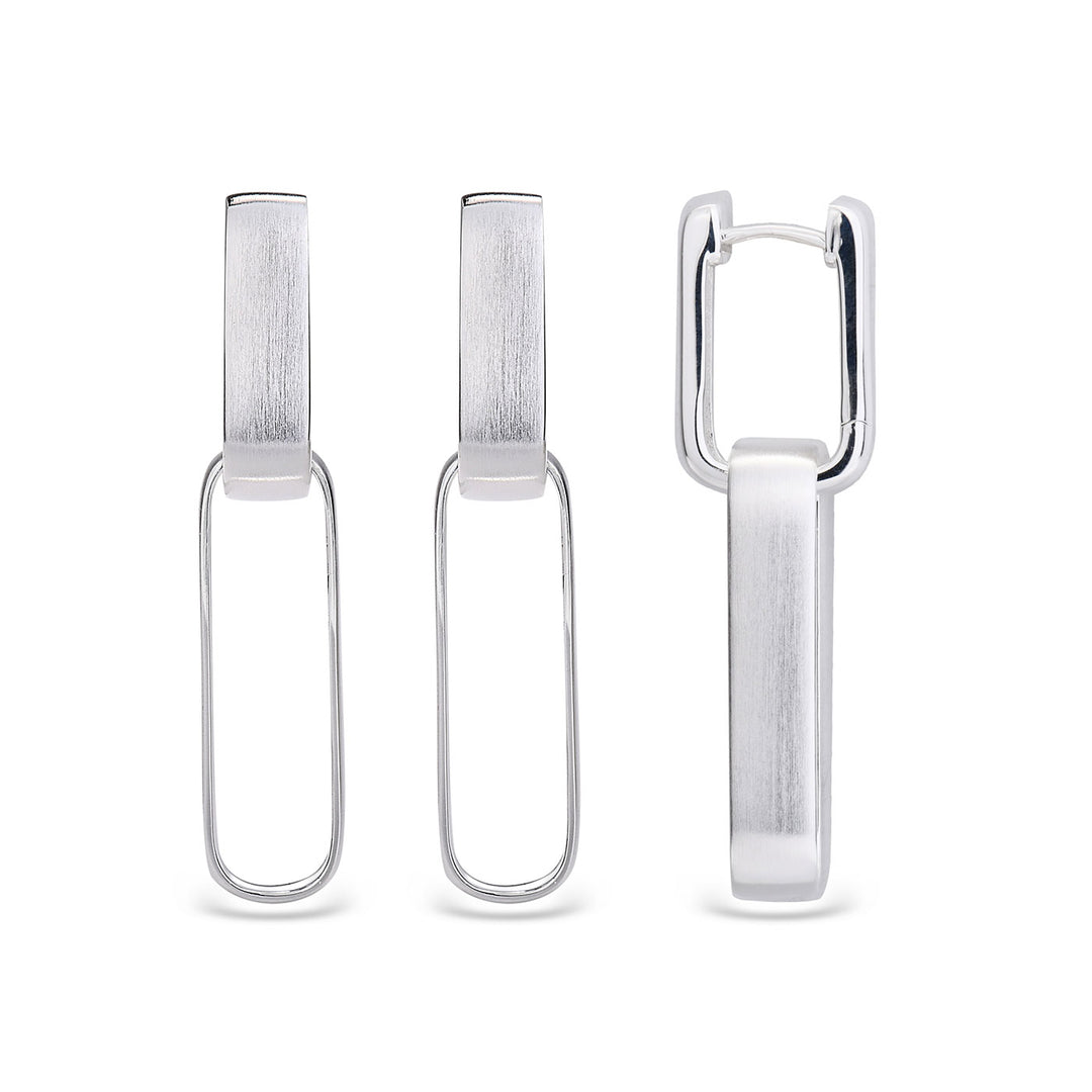 Creolen Sterlingsilber mattiert