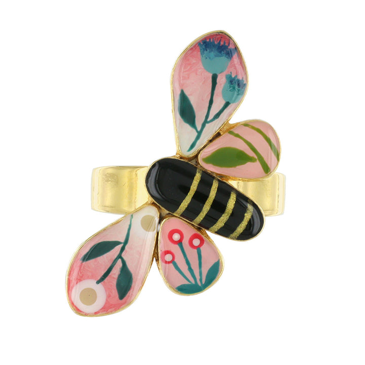Ring mit Tiermotiv rosa - La vie en rose