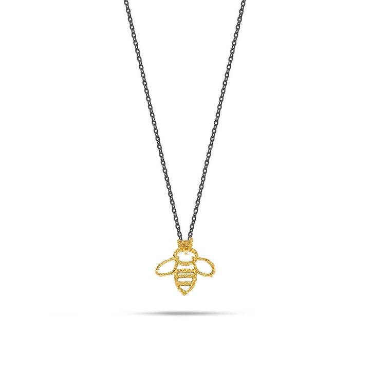 Anhänger und Kette, Sterlingsilber vergoldet "Bug II" M-477
