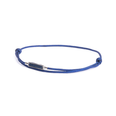 blaues Nylonarmband, 1,5 mm, blauer Tigerauge-Stein