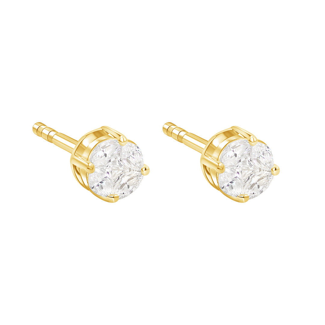 Ohrstecker, 585 Gelbgold, Diamant