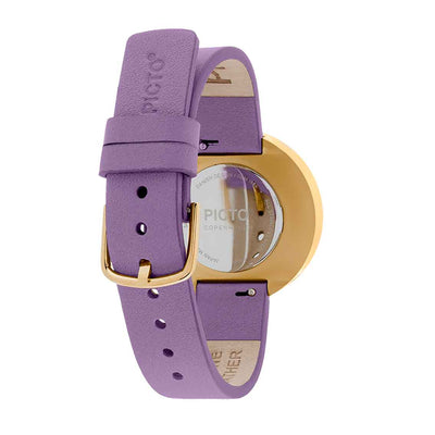 Picto Armbanduhr Lavender 34033-6814G Leder Unisex