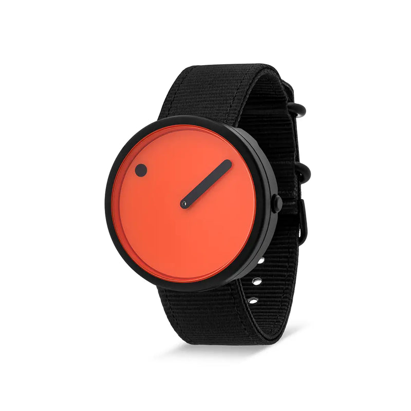 Picto Armbanduhr Manta Rey Black R44007-R006 orange recycled strap