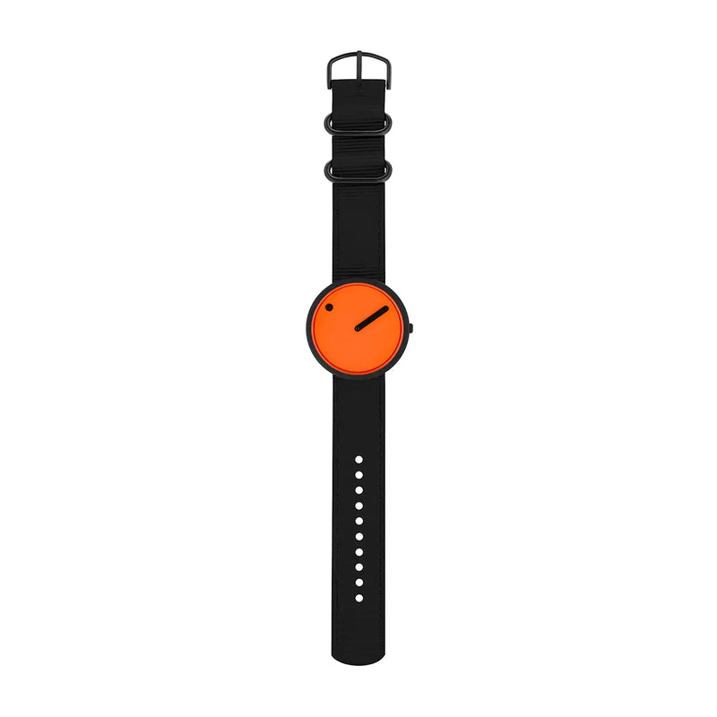 Picto Armbanduhr Manta Rey Black R44007-R006 orange recycled strap