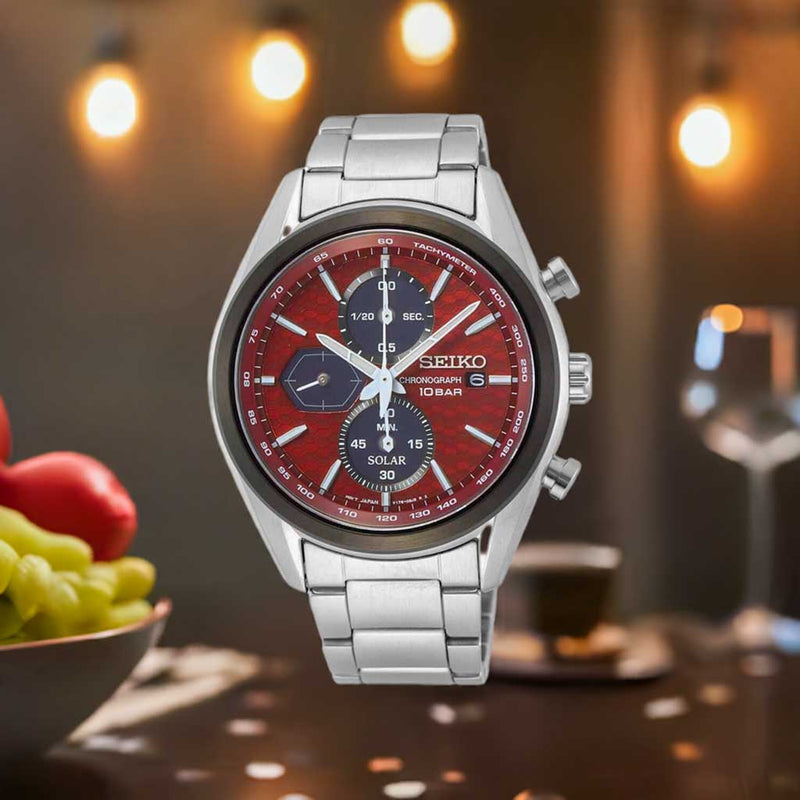 Seiko Herrenuhr Macchina Sportiva SSC771P1 Chronograph Solar