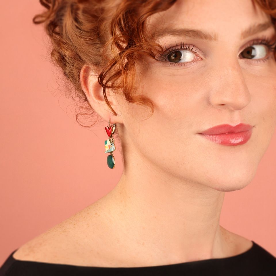 Taratata Ohrringe Sweet Home – Bunte Statement-Ohrringe