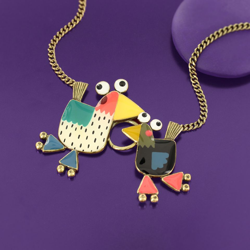 Taratata Halskette Roule Ma Poule – Bunte Statement-Kette