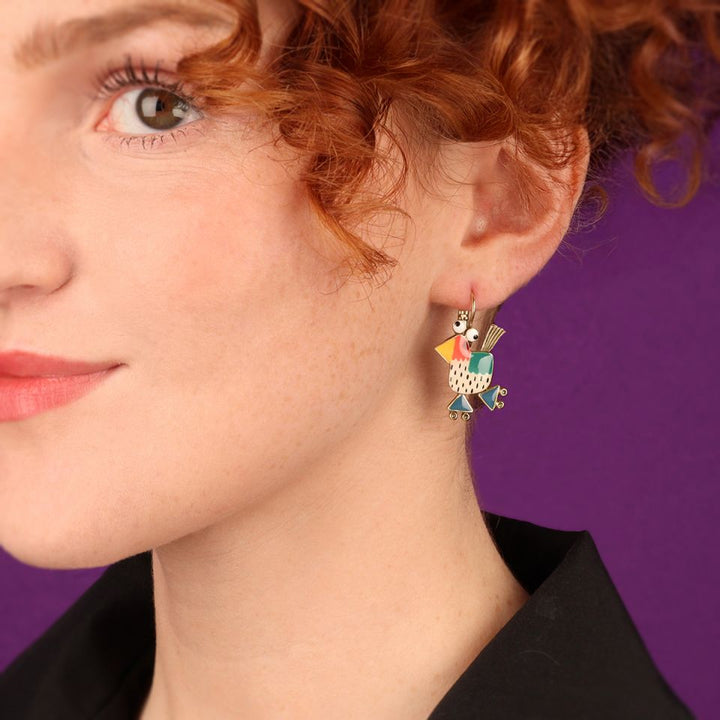 Taratata Ohrringe Roule Ma Poule – Bunte Statement-Ohrringe