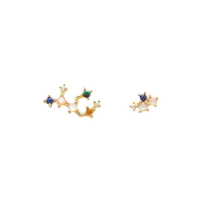 Ohrringe Jungfrau, Sterlingsilber, vergoldet – Tierkreiszeichen