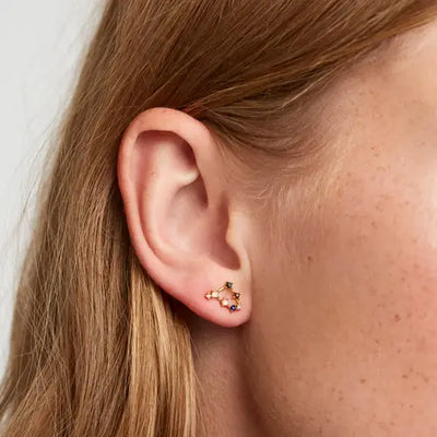 Ohrringe Waage, Sterlingsilber, vergoldet – Tierkreiszeichen