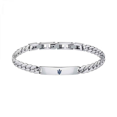 Maserati Herrenarmband, mit Platte, Edelstahl