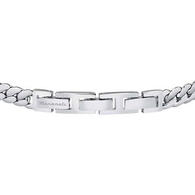 Maserati Herrenarmband, mit Platte, Edelstahl