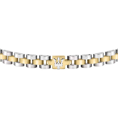 Maserati Herrenarmband, Edelstahl bicolor