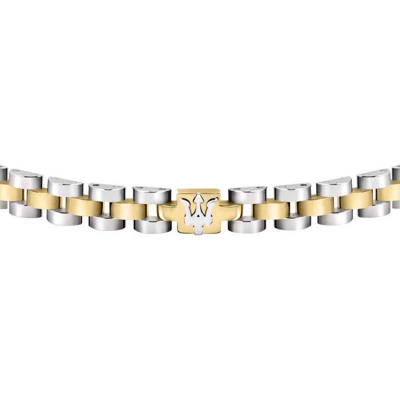 Maserati Herrenarmband, Edelstahl bicolor