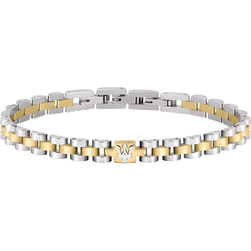 Maserati Herrenarmband, Edelstahl bicolor