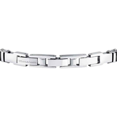Maserati Herrenarmband, Edelstahl, Keramik schwarz