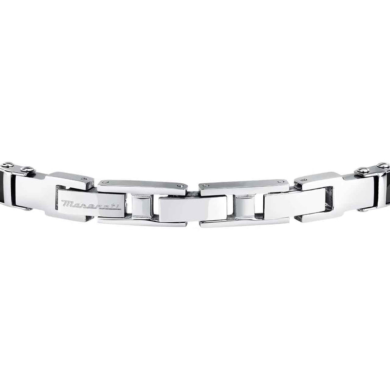 Maserati Herrenarmband, Edelstahl, Keramik schwarz