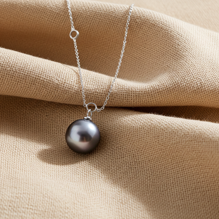 Halskette Sterlingsilber mit Tahiti-Perle 10 mm