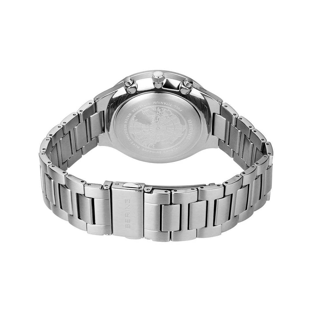 Bering Titan Chrono, silber gebürstet, 11743-704 Herrenuhr