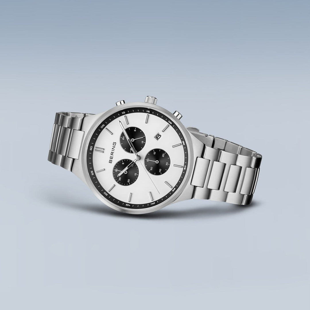 Bering Titan Chrono, silber gebürstet, 11743-704 Herrenuhr