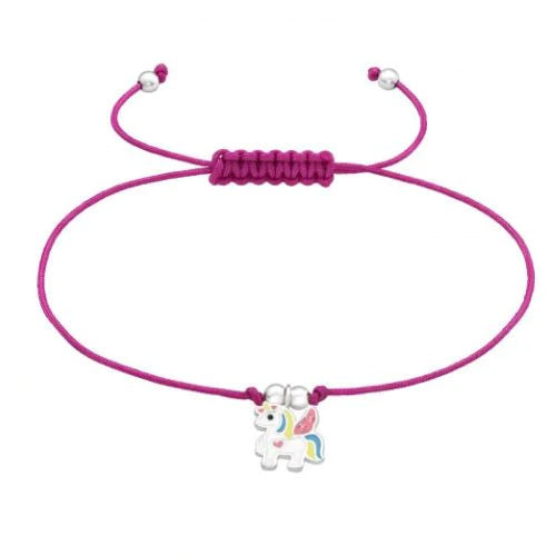 Armband mit Einhorn-Anhänger für Kinder, Pink
