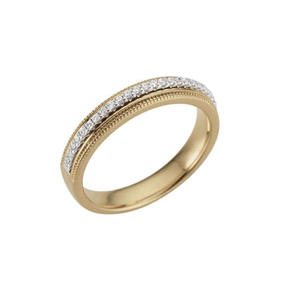 Ring 585 Gelbgold/Weißgold, Diamant - My Fine Jewellery
