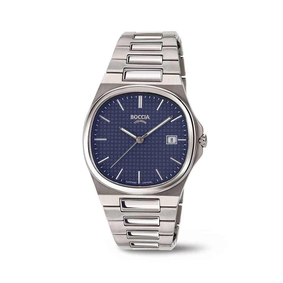 Boccia Herrenuhr 3657-02 Titan Blau