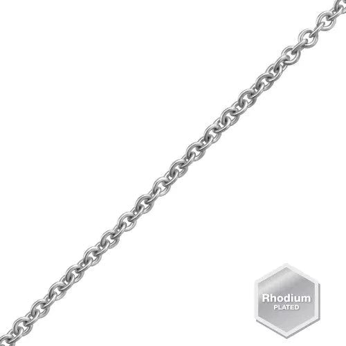 Halskette, Sterlingsilber rhodiniert, 45 cm, 1,2 mm
