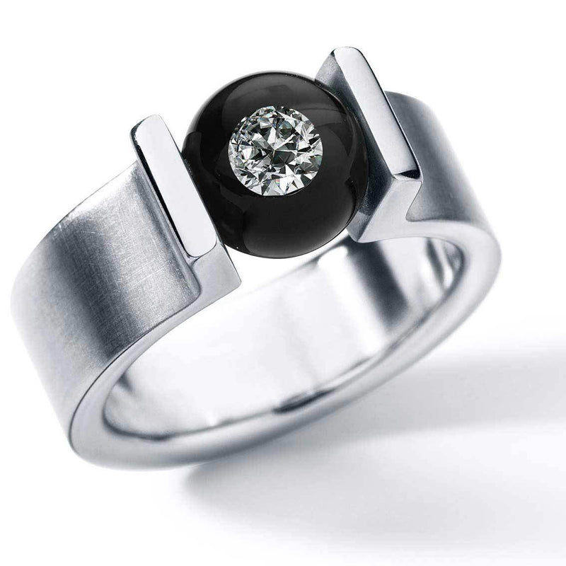 Humphrey Ring DIG VICTORY Edelstahl 7 mm, Kugel 8 mm - My Fine Jewellery