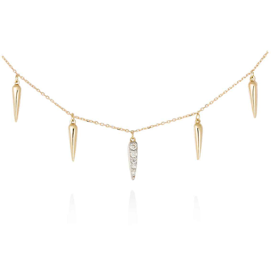 Marina Garcia Halskette 18kt Gold und Diamanten, Tropfenform
