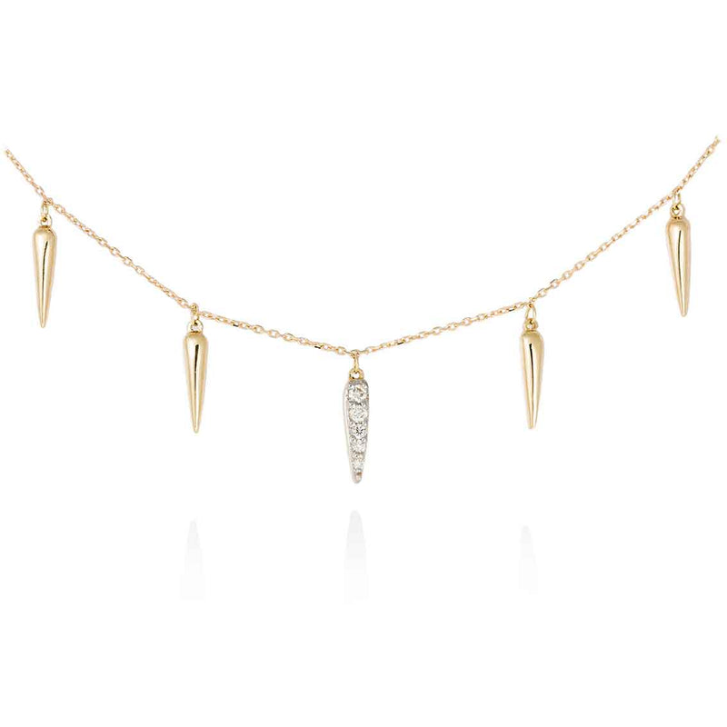 Marina Garcia Halskette 18kt Gold und Diamanten, Tropfenform