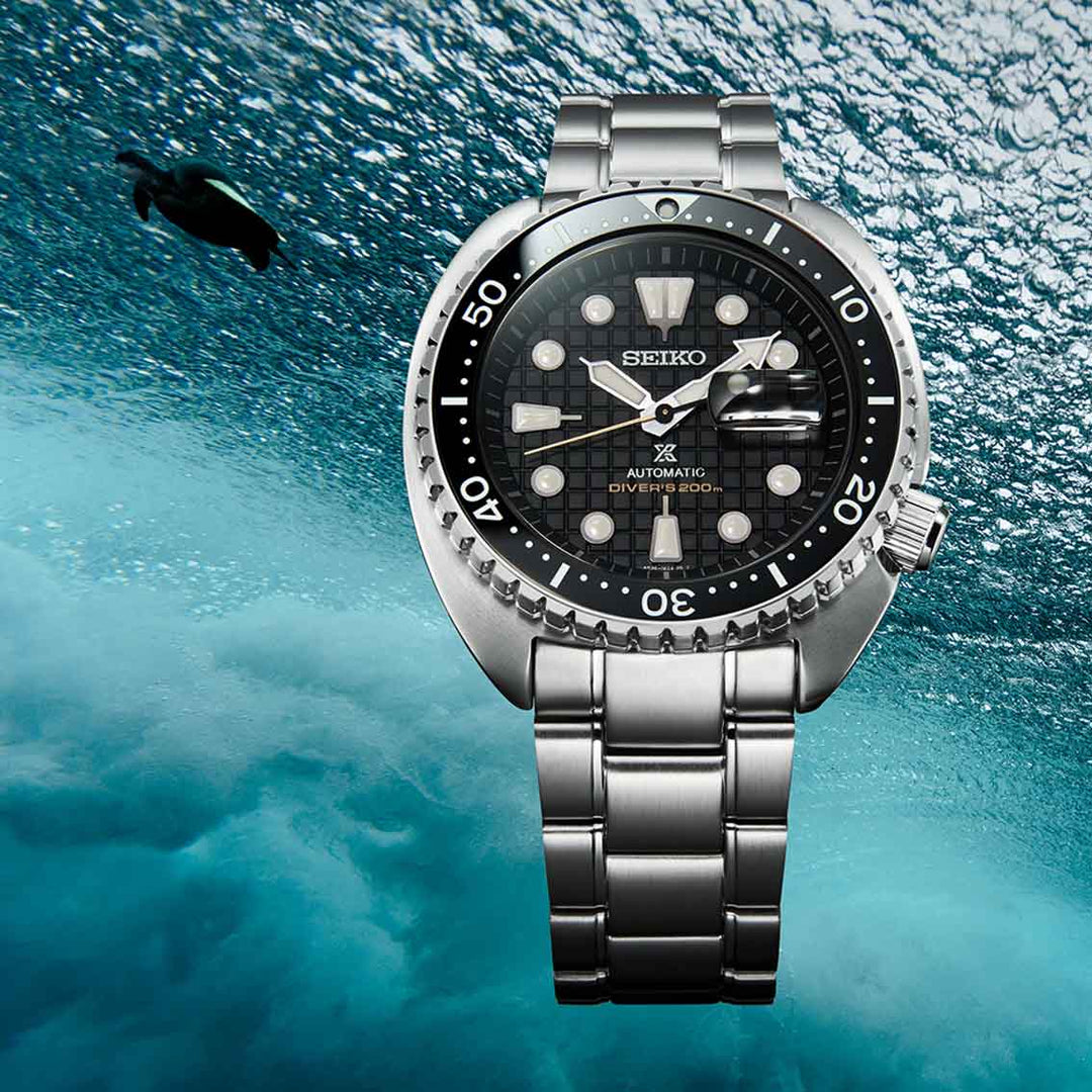 Seiko Herrenuhr Prospex Automatik SRPE03K1 Waffle Turtle