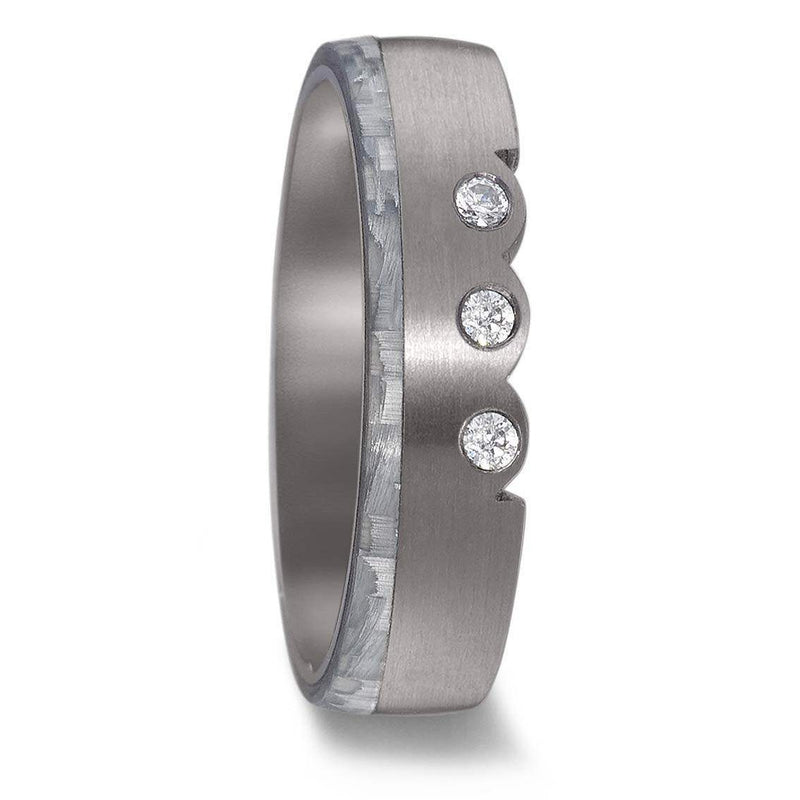 Teno Eheringe Tantal, Carbon Diamant 0,06 ct - My Fine Jewellery