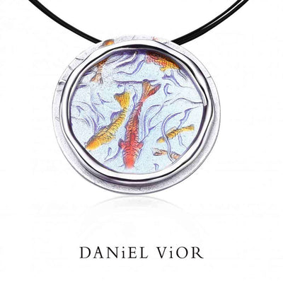 Daniel Vior Anhänger KOY, Sterlingsilber, bunt emailliert - My Fine Jewellery