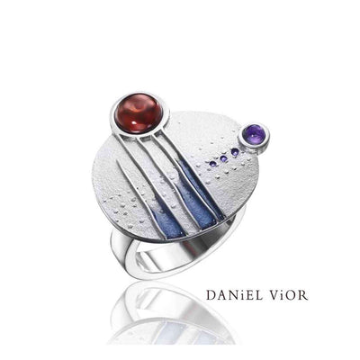 Daniel Vior Ring ENCREUAT, Sterlingsilber, Amethyst - My Fine Jewellery