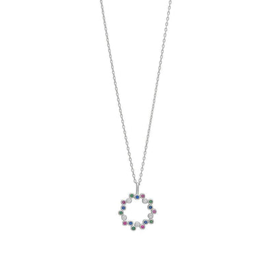 Joanli Nor rhodinierte Halskette EBRUNOR 15mm Silber - My Fine Jewellery
