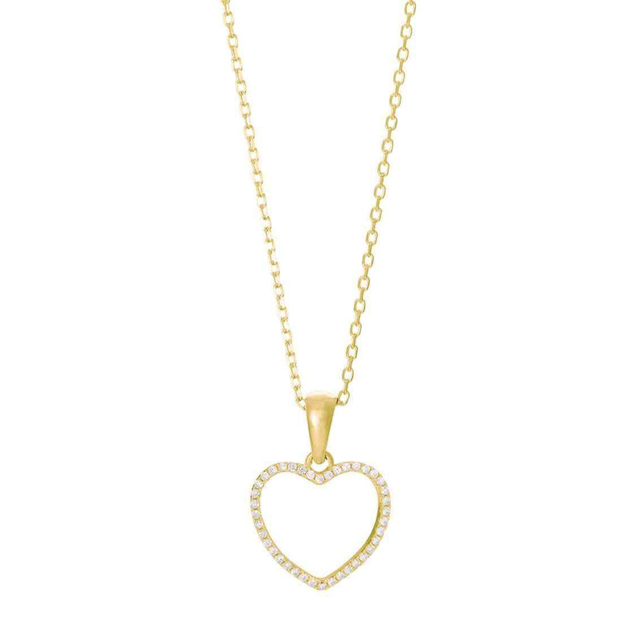Vergoldete rhodinierte Halskette AIDA Herz - My Fine Jewellery