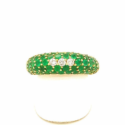 Damenring, Smaragd, Brillant, 585 Gelbgold - My Fine Jewellery