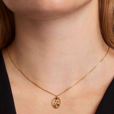 Halskette Jungfrau, Sterlingsilber vergoldet, Tierkreiszeichen - My Fine Jewellery