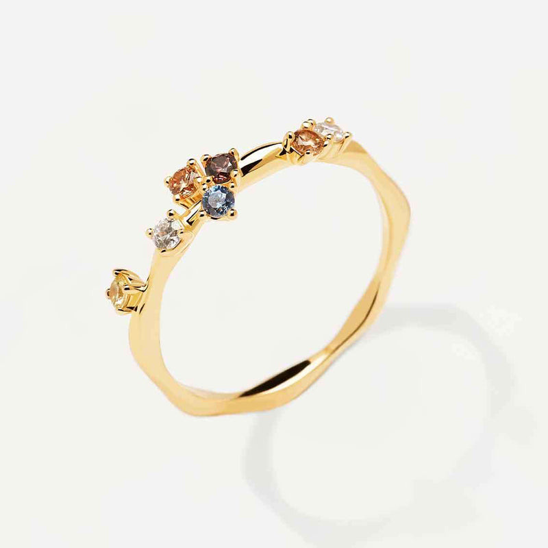 Ring Five, Sterlingsilber, vergoldet - My Fine Jewellery