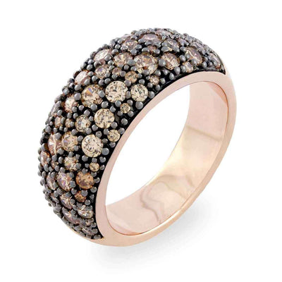 Vilmas Ring "Bright Eyes" – Damenring roségold plattiert mit Zirkonia Kristallen - My Fine Jewellery