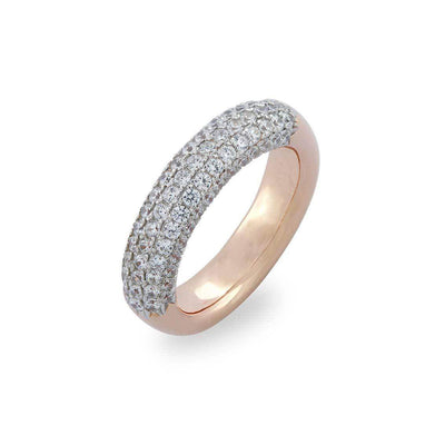 Vilmas Ring "Gentle" – Schmaler Damenring roségold mit Zirkonia Kristallen - My Fine Jewellery